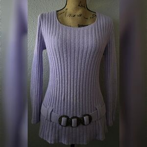 Les ZAZIES Paris Lavender Knit Sweater - Coquette